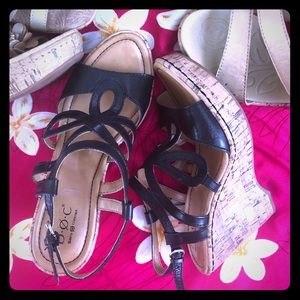 b.o.c. Platform Wedge Sandals